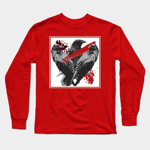 The Ravens Three Long Sleeve T-Shirt by TheTipsieGypsie